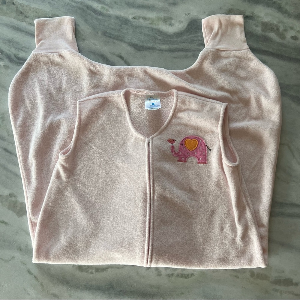 Halo Wearable Sleepsack Fleece with Feet Size Large Pink